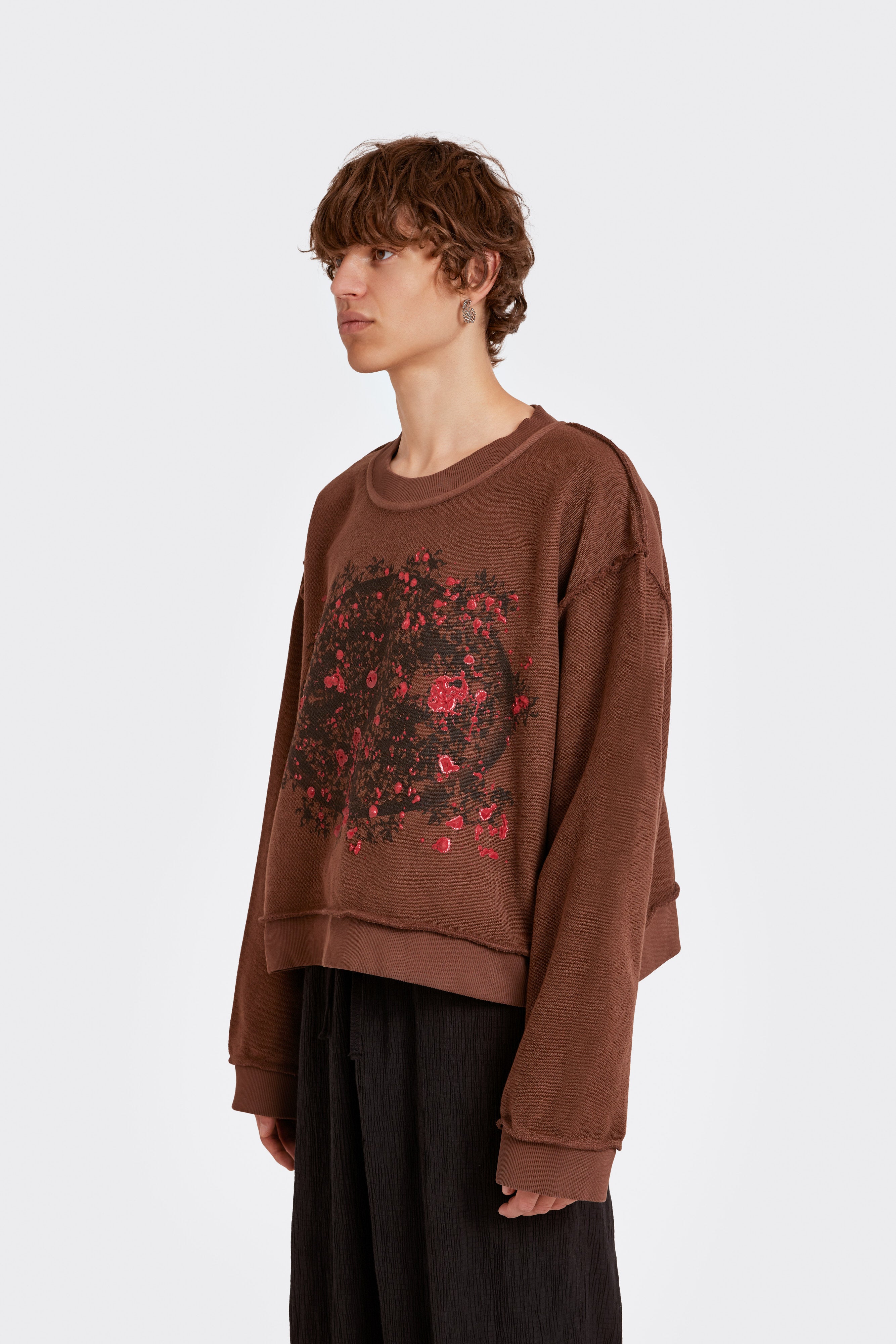 Reversible Thousand Flowers Cropped Sweatshirt – SANGIEV