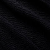 Black Extended Placket Henley