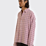 Red Tiled Long Sleeve Shirt