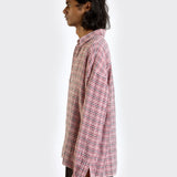 Red Tiled Long Sleeve Shirt
