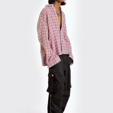 Red Tiled Long Sleeve Shirt