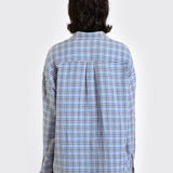 Blue Tiled Long Sleeve Shirt