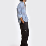 Blue Tiled Long Sleeve Shirt