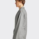 Grey Wool Kimono Shirt