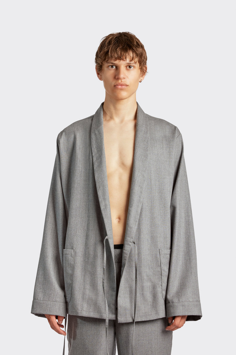 Grey Kimono Shirt