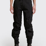 Black Nylon Reconstructed Cargos