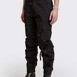 Black Nylon Reconstructed Cargos