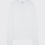 White Extended Placket Henley