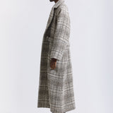 Grey Long Belted Overcoat